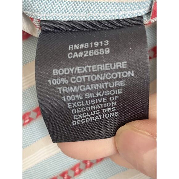 Robert Graham Mens Small Blue Striped Button Up Shirt Long Sleeve Preowned - Picture 6 of 12